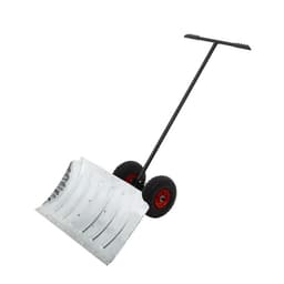 Движок для уборки снега, оцинкованный ковш 43×75 см, металлическая планка, на колёсах, металлический черенок, с ручкой