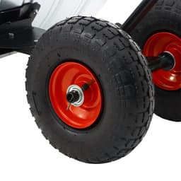 Движок для уборки снега, оцинкованный ковш 43×75 см, металлическая планка, на колёсах, металлический черенок, с ручкой