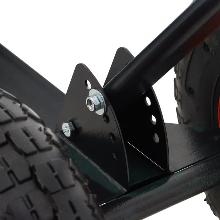 Движок для уборки снега, оцинкованный ковш 43×75 см, металлическая планка, на колёсах, металлический черенок, с ручкой