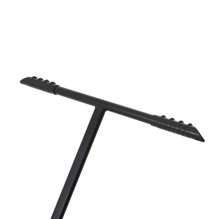 Движок для уборки снега, оцинкованный ковш 43×75 см, металлическая планка, на колёсах, металлический черенок, с ручкой