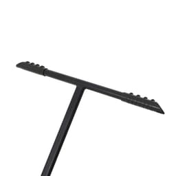 Движок для уборки снега, оцинкованный ковш 43×75 см, металлическая планка, на колёсах, металлический черенок, с ручкой