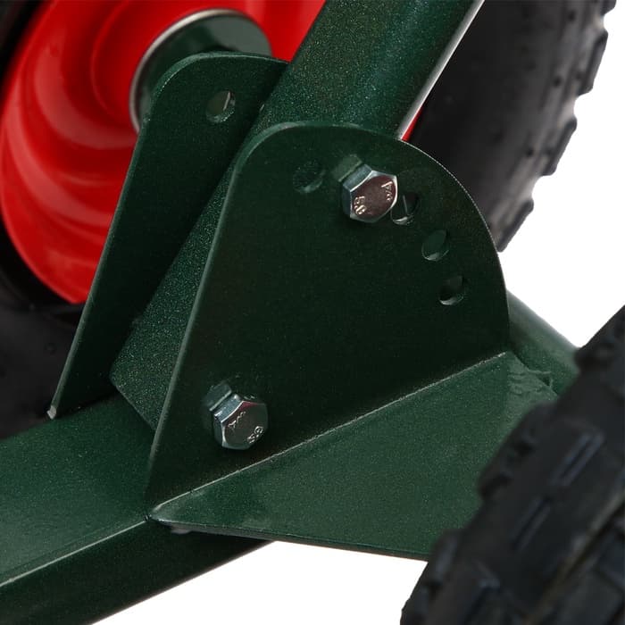 Движок для уборки снега, оцинкованный ковш 43×75 см, металлическая планка, на колёсах, металлический черенок, с ручкой