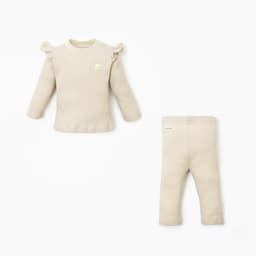 Костюм для девочки (джемпер, легинсы) «Крошка Я» BASIC LINE, цвет молочный, рост 62-68 см