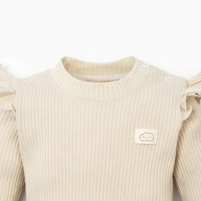 Костюм для девочки (джемпер, легинсы) «Крошка Я» BASIC LINE, цвет молочный, рост 62-68 см