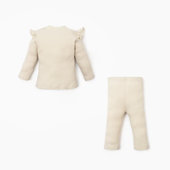 Костюм для девочки (джемпер, легинсы) «Крошка Я» BASIC LINE, цвет молочный, рост 62-68 см