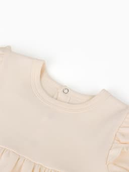 Комплект для девочки (платье, повязка) «Крошка Я» BASIC LINE, рост 62-68 см, молочное