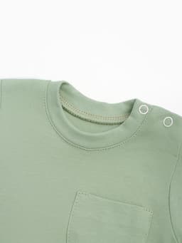 Футболка детская «Крошка Я» BASIC LINE, зелёная, рост 62-68 см