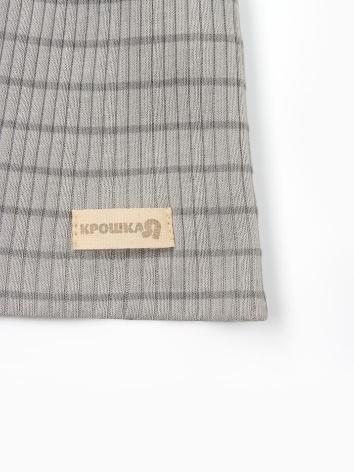 Шапка детская «Крошка Я» BASIC LINE, размер 46, полоска серая