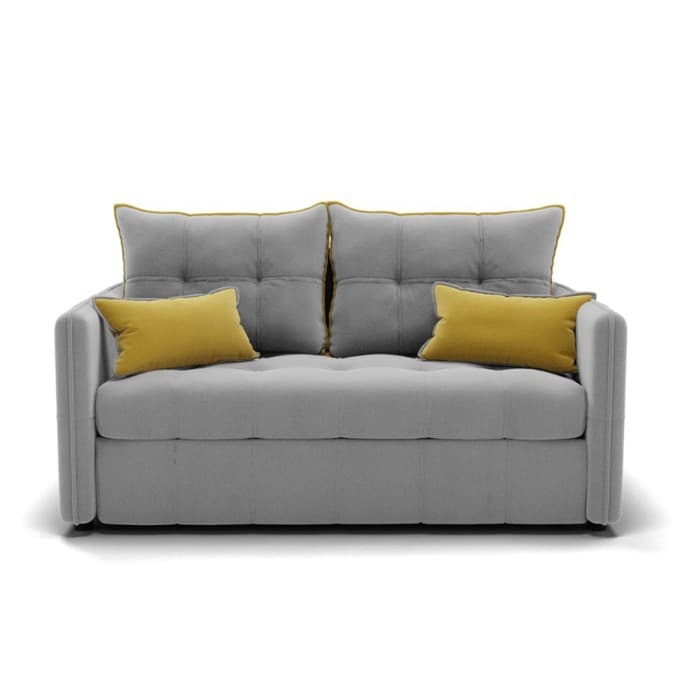 Диван прямой «Палермо», механизм выкатной, велюр, цвет селфи 15/подушки 08