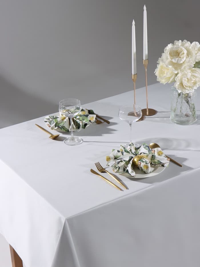 Набор салфеток с декоративными кольцами «Этель» Camellia, 40×40 см - 2 шт., 100% хлопок, саржа