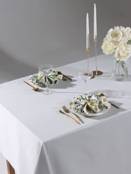 Набор салфеток с декоративными кольцами «Этель» Camellia, 40×40 см - 2 шт., 100% хлопок, саржа