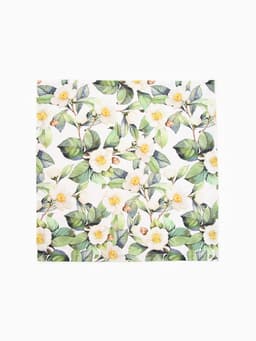 Набор салфеток с декоративными кольцами «Этель» Camellia, 40×40 см - 2 шт., 100% хлопок, саржа