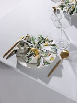 Набор салфеток с декоративными кольцами «Этель» Camellia, 40×40 см - 2 шт., 100% хлопок, саржа