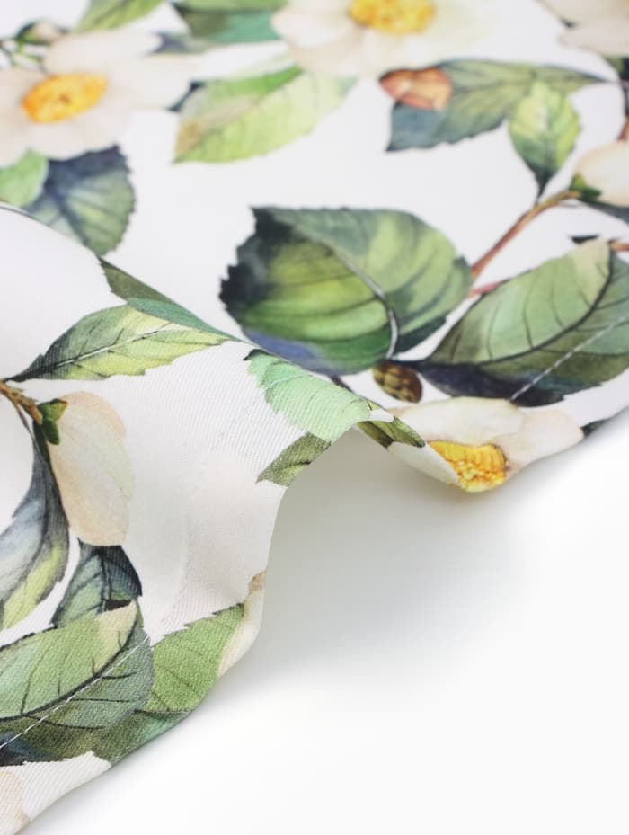 Набор салфеток с декоративными кольцами «Этель» Camellia, 40×40 см - 2 шт., 100% хлопок, саржа