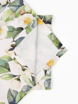 Набор салфеток с декоративными кольцами «Этель» Camellia, 40×40 см - 2 шт., 100% хлопок, саржа
