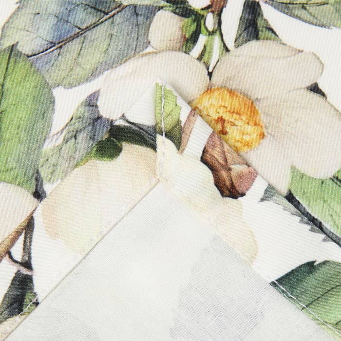 Набор салфеток с декоративными кольцами «Этель» Camellia, 40×40 см - 4 шт., 100% хлопок, саржа
