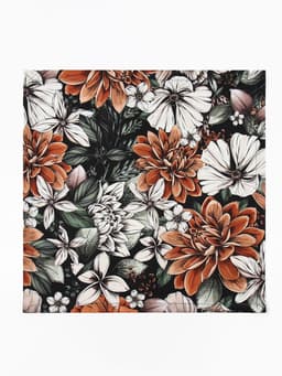 Набор салфеток с декоративными кольцами «Этель» Meadow flower, 40×40 см - 2 шт., 100% хлопок, саржа