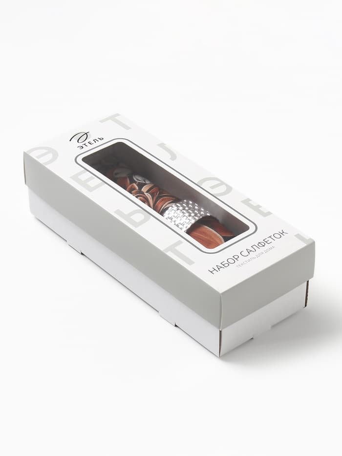 Набор салфеток с декоративными кольцами «Этель» Meadow flower, 40×40 см - 2 шт., 100% хлопок, саржа