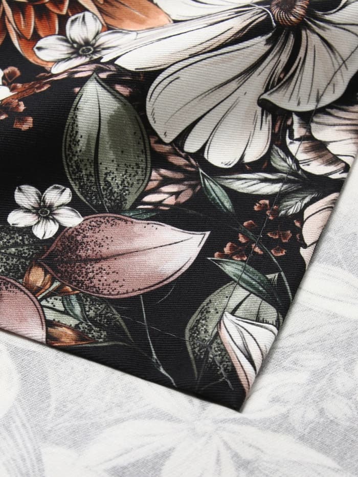 Набор салфеток с декоративными кольцами «Этель» Meadow flower, 40×40 см - 2 шт., 100% хлопок, саржа