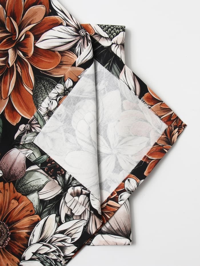 Набор салфеток с декоративными кольцами «Этель» Meadow flower, 40×40 см - 2 шт., 100% хлопок, саржа