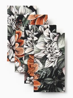 Набор салфеток с декоративными кольцами «Этель» Meadow flower, 40×40 см - 4 шт., 100% хлопок, саржа