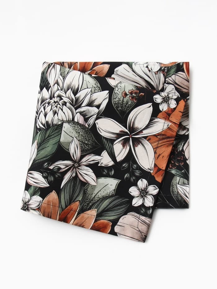 Набор салфеток с декоративными кольцами «Этель» Meadow flower, 40×40 см - 4 шт., 100% хлопок, саржа