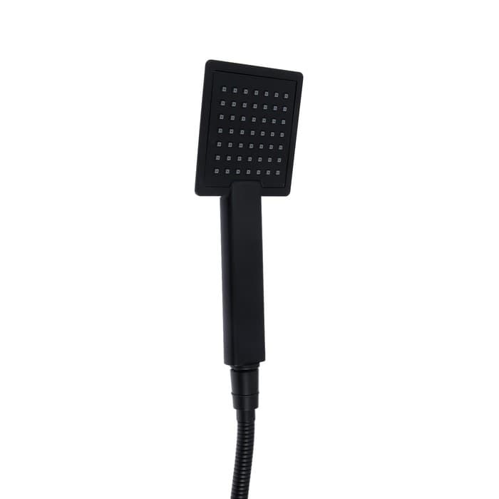 Душевая система Accoona A83306F, однорычажный, термостат, тропический душ, лейка, черный