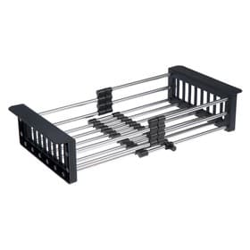 Корзина для сушки на раковину AFLORN AF90001F, нерж.сталь, 30-43.5×22×9 см, раздвижная, графит