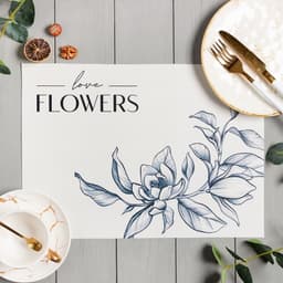 Салфетка на стол «Доляна» Flowers, ПВХ, 40×29 см