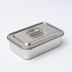 Контейнер для еды, 2 секции, 23×15.5×7, с крышкой, нержавеющая сталь, серебристый