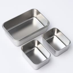 Контейнер для еды, 2 секции, 23×15.5×7, с крышкой, нержавеющая сталь, серебристый