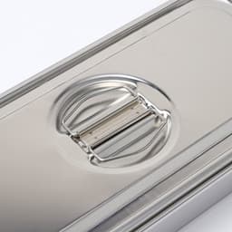 Контейнер для еды 3 секции, 34×15.5×7, с крышкой, нержавеющая сталь, серебристый