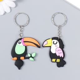 Брелок для ключей на кольце «Тукан», резина, 4.2×4.2 см, МИКС