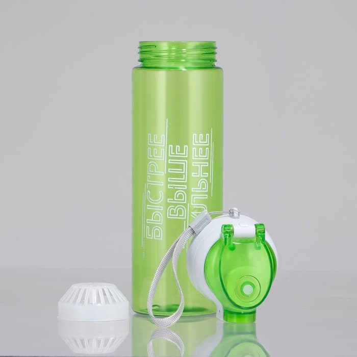 Бутылка для воды пластиковая «Быстрее, выше сильнее», 600 мл