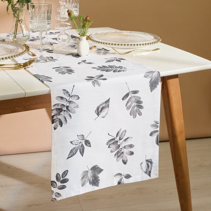 Дорожка на стол «Этель» Impression 40×149 см, 100% хлопок, репс 210 г/м², белая