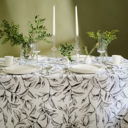 Скатерть «Доляна» Plant leaves, 146×110 см, 100% хлопок, рогожка 164 г/м²