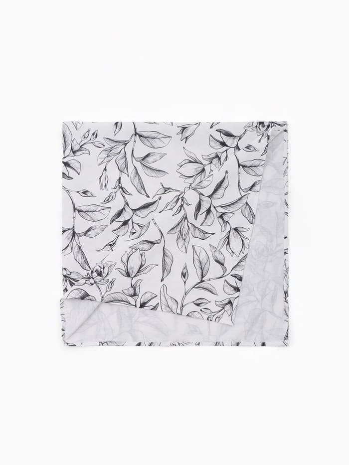 Скатерть «Доляна» Plant leaves, 146×180 см, 100% хлопок, рогожка 164 г/м²