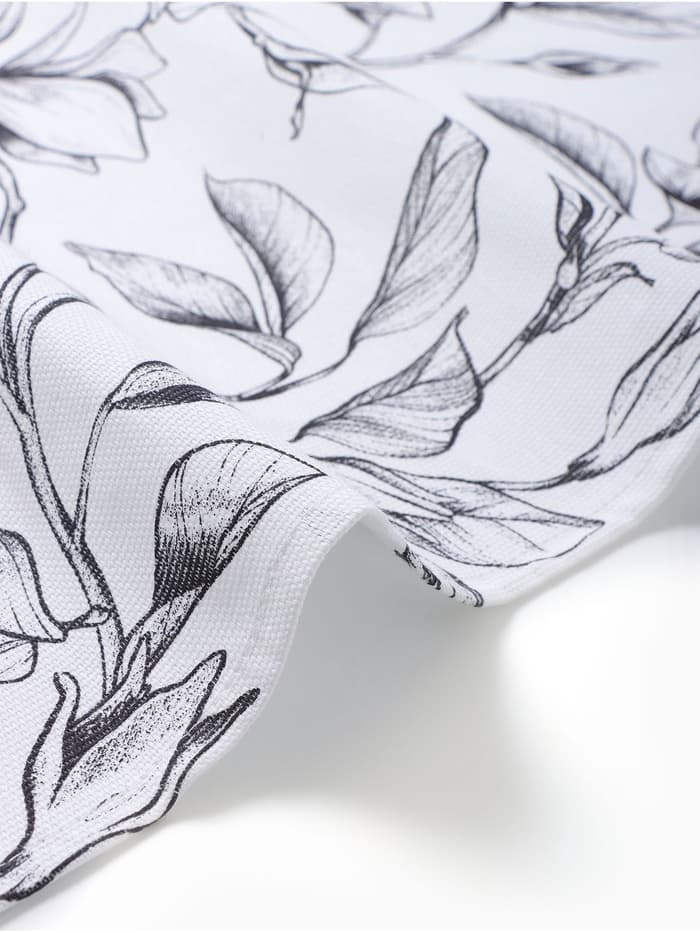 Скатерть «Доляна» Plant leaves, 146×180 см, 100% хлопок, рогожка 164 г/м²