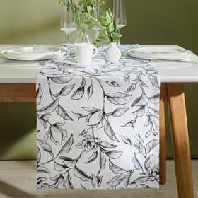 Дорожка на стол «Доляна» Plant leaves, 40×146 см, 100% хлопок, рогожка 164 г/м²