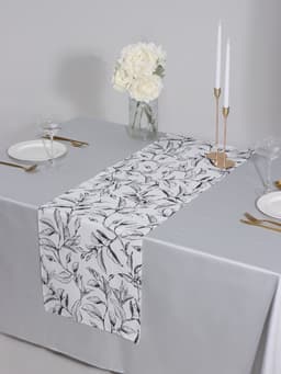 Дорожка на стол «Доляна» Plant leaves, 40×146 см, 100% хлопок, рогожка 164 г/м²