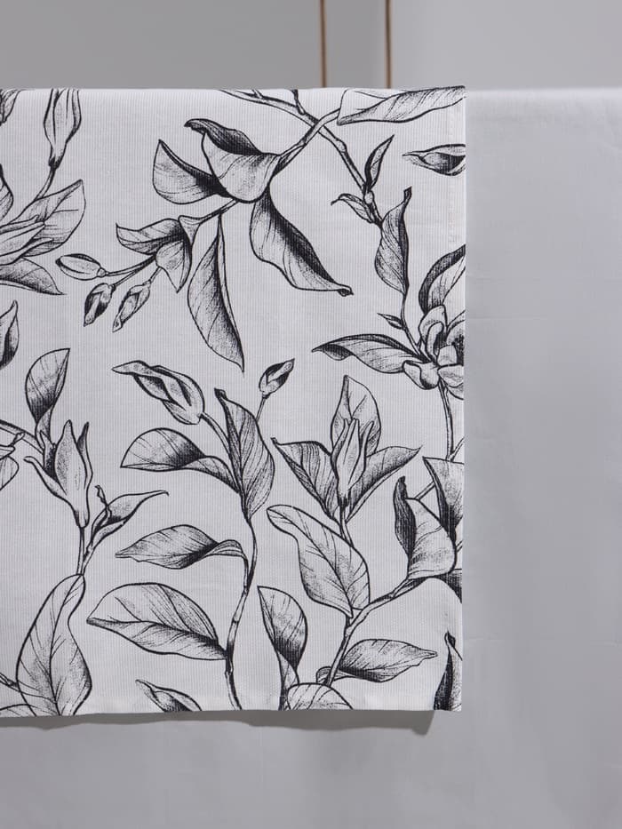 Дорожка на стол «Доляна» Plant leaves, 40×146 см, 100% хлопок, рогожка 164 г/м²