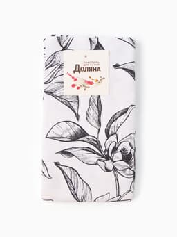 Дорожка на стол «Доляна» Plant leaves, 40×146 см, 100% хлопок, рогожка 164 г/м²