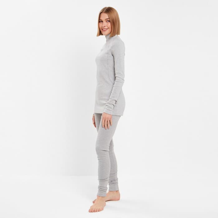 Термобельё женское (лонгслив, лосины) MINAKU, серое меланж, размер 44