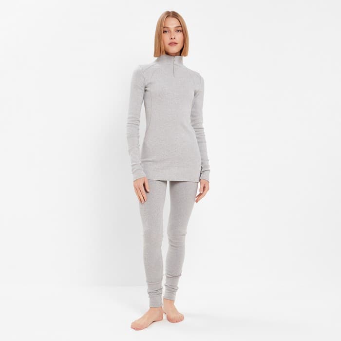 Термобельё женское (лонгслив, лосины) MINAKU, серое меланж, размер 46