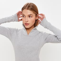 Термобельё женское (лонгслив, лосины) MINAKU, серое меланж, размер 50