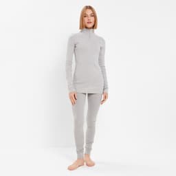 Термобельё женское (лонгслив, лосины) MINAKU, серое меланж, размер 54