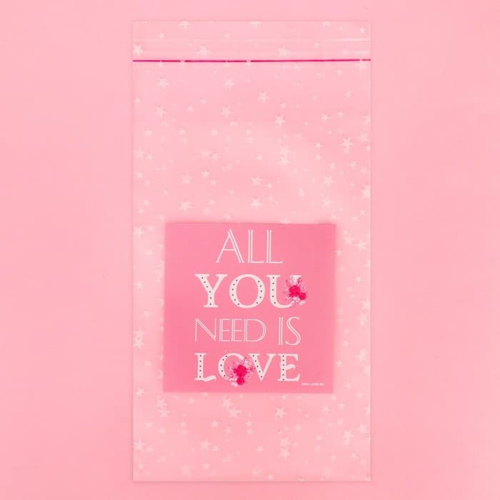 Пакет под сладости All you need is love, 10×15 см