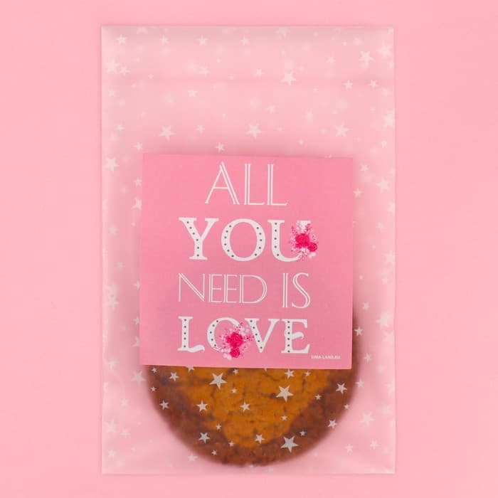 Пакет под сладости All you need is love, 10×15 см
