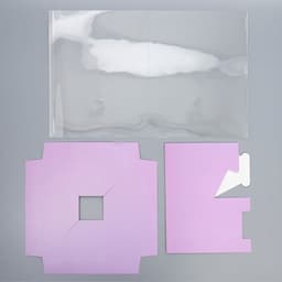 Коробка подарочная для цветов с вазой и пластиковыми окнами складная, упаковка, «Лаванда», 23×30×23 см