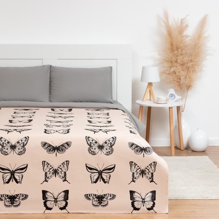 Покрывало 2-спальное «Этель» Butterfly dance, 180×215 см, 100% хлопок